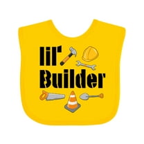 Inktastic Lil Builder Future Construction Worker Boys or Girls Baby Bib