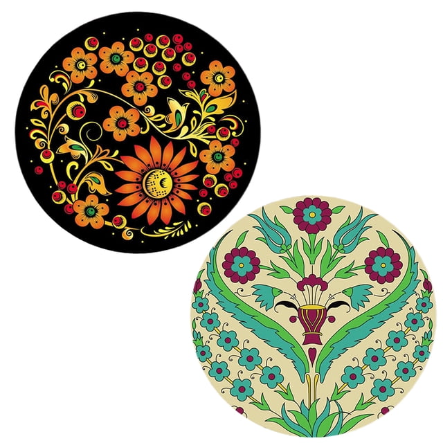 Alfombrilla de ratón pequeña y fresca de estilo chino, almohadilla de goma de color de dibujos animados para oficina, estilo 5