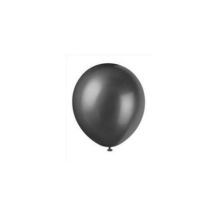 Unique Industries 5182 10 count 12 inch Pearl Balloons in Shadow Black - 144 Packs