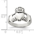 thumbnail image 2 of 925 Sterling Silver Antiqued Claddagh Ring, 2 of 2