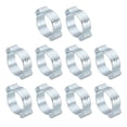 thumbnail image 1 of Unique Bargains 30 Pack 14-17mm Double Ear Hose Clamp, Galvanized Steel Crimp Rings, 1 of 6