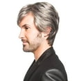 thumbnail image 4 of WXLCISI Handsome Classic Fashion Gentlemen Straight No Lace Front Wigs For Men's Daily Party Use,Grey White, 4 of 4