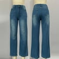 thumbnail image 4 of YTCAMLO Straight Leg Jeans for Women Classic Stretchy Relaxed Fit Denim Pants with Pockets Baggy High Waisted Trousers, 4 of 9