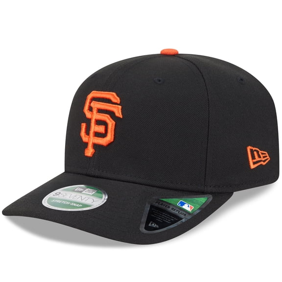 Men's New Era  Black San Francisco Giants Player Replica 9SEVENTY Adjustable Hat