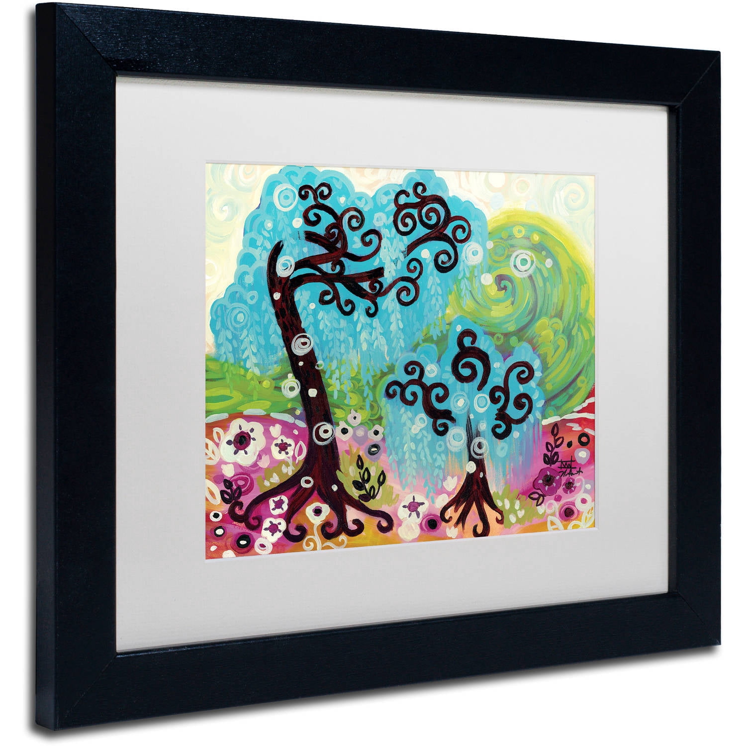 Trademark Fine Art "32" Canvas Art by Natasha Wescoat, White Matte, Black Frame