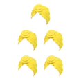 thumbnail image 1 of Qarigey Nudo Turbante Interior Hijab Cruz étnica Gorro Headwrap Plisado Accesorios de estilo femenino Gorros Gorros Banquete de boda Amarillo Type2 NO2, 1 of 6