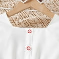 thumbnail image 4 of Mercatoo Girls Fall Strawberry Print Ruffle Long Sleeve Shirt Denim Pants 2Pcs Set Toddler Girls Winter Casual Outfits, 4 of 9
