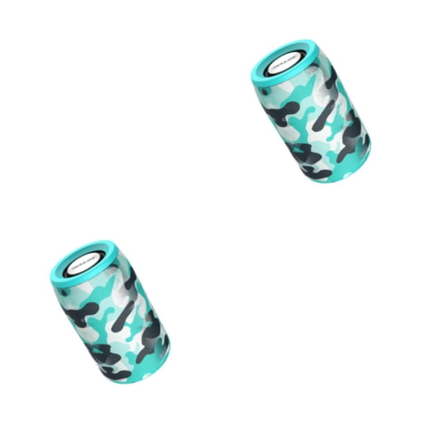 Injueey Altavoz inalámbrico Estéreo Subwoofer de graves para exteriores Compatible con Bluetooth Altavoces de música en casa para soporte camuflaje verde 2piezas