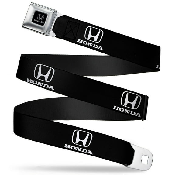 Honda Logo Black White Seatbelt Belt Fashion Belt Standard