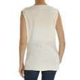 thumbnail image 2 of Max Studio London Womens Ruffled Knit Blouse, White, Medium, 2 of 2