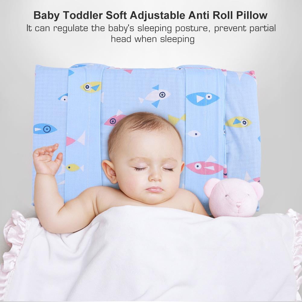 Mgaxyff Head Anti Roll Pillow, Sleep Support Pillow,Baby Toddler Soft