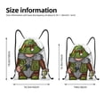 thumbnail image 2 of Xecao Fishing Gnome Pattern Sports Drawstring Backpack - String Swim Gym Bag with Wet Proof Pocket for Women&Men-Small, 2 of 6