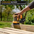 thumbnail image 6 of Cordless Random Orbital Sander Compatible with Dew 20V , 5-Inch Brushless  Sander with 19000 RPM 6 Variable Speed, Electric Hand Sander With Dust Collector for Woodworking  (No Battery), 6 of 8