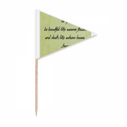 Qoutes Healing Sentences Summer Autum Toothpick Triangle Cupcake Toppers Flag