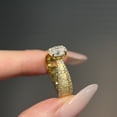 thumbnail image 3 of Vintage Gold Moissanite Ring 1 Carat D Color VVS1 Clarity Oval Engagement Ring 925 Sterling Silver Women's Promise Rings Size 5-9, 3 of 7