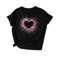 thumbnail image 6 of Zedker Women's Plus Size Tops, Women Cute Heart Graphic Tees Shirts Valentines Gifts Short Sleeve Crewneck Tee Tops Black L, 6 of 6