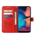 thumbnail image 3 of Galaxy A30 / A20 Phone Case, Dteck Embossed Butterfly PU Leather Wallet Foilo Case Stand Protective Cover with Hand Strap [Built-in card slots/money pocket] for Samsung Galaxy A30 A20, Red, 3 of 5