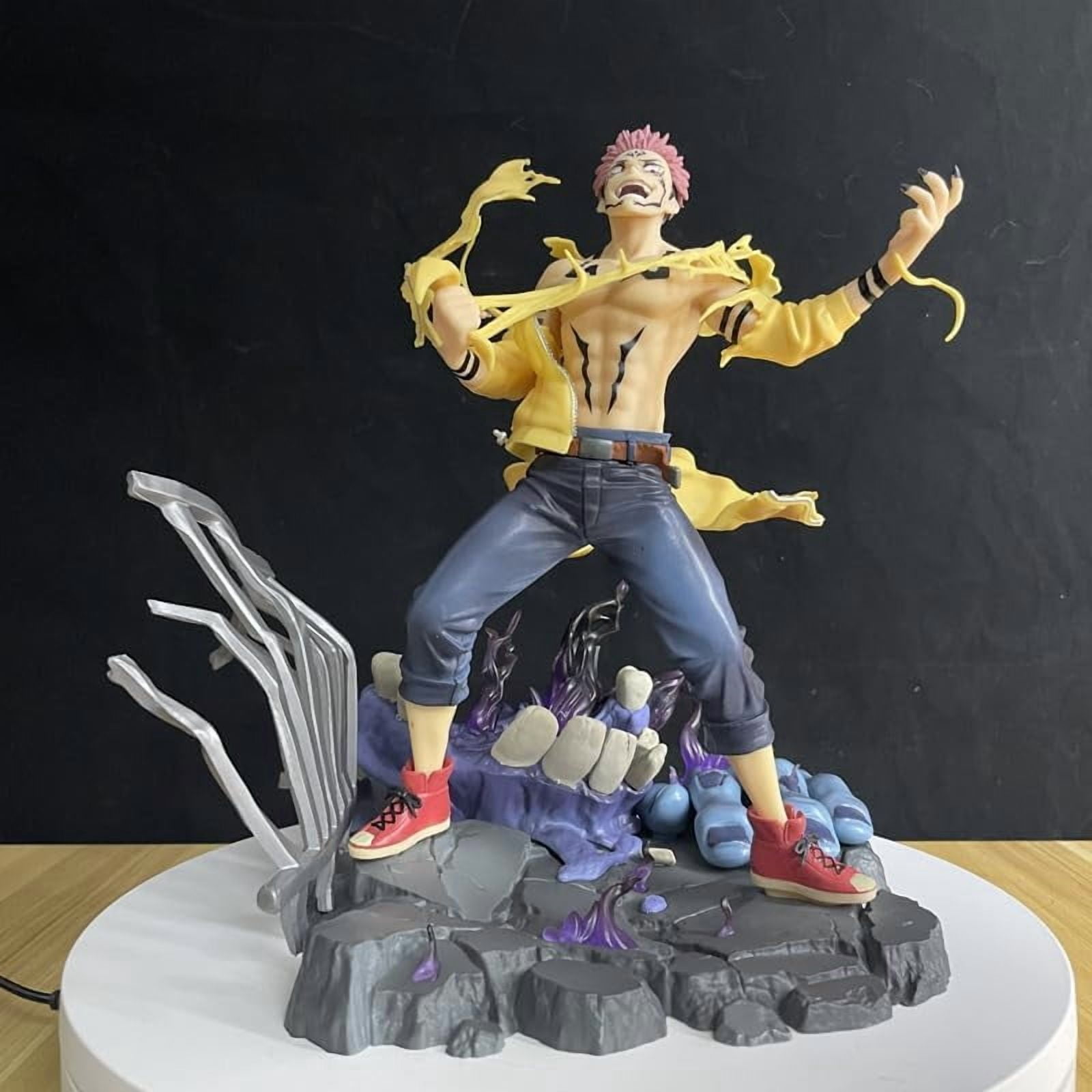 Itadori Yuji Figure Standing Crazy Itadori Yuji Action Figures 27cm/10.6inch Handmade Cosplay PVC Statues Collectible Souvenirs for Anime Fans Gifts