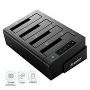 ORICO 4 Bay Hard Drive Docking Station with Offline Clone External 2.5/3.5 inch SSD/HDD Docking Station USB 3.0 to SATA 5Gbps for PC- 4*12TBNo Drive)