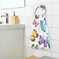 thumbnail image 6 of Coolnut Butterfly Cotton Hand Towels, Set of 2 Absorbent Bath Towel Decorative Fingertip Towels for Bathroom Gym Spa Hotel Beach Swimming Pool,16"x 28", 6 of 6