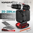 thumbnail image 2 of Taladro de impacto inalámbrico YOFIDRA de 21 V, destornillador eléctrico, taladro percutor eléctrico, taladro inalámbrico, herramientas eléctricas para batería Makita de 18 V, 2 of 5