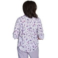 thumbnail image 2 of Alfred Dunner Womens Petite Floral Contrast Cuff Button Down Top, 2 of 4