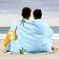 thumbnail image 5 of Zatoumnr Single-Sided Print Quick Dry Beach Towel, 28"x55.1", Microfiber Double-Sided Fleece, Versatile for Swimming and Bathing Vacation Necessities Gifts Swim Towels, 5 of 6