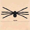 thumbnail image 5 of Halloween Decorations Outdoor Giant 125cm Black Plush Spider Prop Realistic Spider with Red Eyes Poseable Legs Party Scary Decor for Yard, 5 of 5