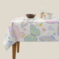 thumbnail image 3 of Wukai Colorful Butterfly Waterproof Tablecloth for Kitchen Dining, Fits Square Tables for 2-4 Seats -60"x60", 3 of 7