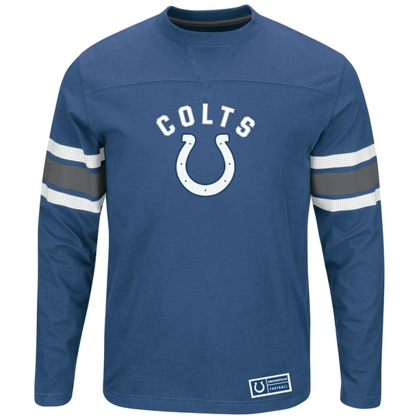 Indianapolis Colts NFL Power Hit Long Sleeve T-Shirt With Felt Applique - Majestic