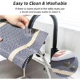 thumbnail image 7 of Luxury Woven Placemats Set of 8 - Heat Resistant & Non Slip Kitchen Table Mats | Indoor/Outdoor Vinyl Washable | 18x12 inch | Gold Wire Detailing, 7 of 7