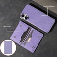 thumbnail image 3 of 2 In 1 Case for iPhone 16 with Kickstand, Detachable Magnetic PU Leather Wallet Case with Card Holder Slots Kickstand Protective Phone Cover Men Women for iPhone 16 - Purple, 3 of 6