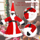 thumbnail image 5 of Juego de botellas de vino de Navidad, decoración de mesa para fiestas, funda para botellas de vino, vestido de terciopelo rojo, disfraz de Papá Noel, vajilla decorativa de Año Nuevo, 5 of 5