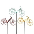 thumbnail image 2 of Diva At Home Set of 3 Red, Yellow and Green Metallic Bicycle Garden Stakes 57", 2 of 2