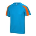 thumbnail image 3 of Just Cool Mens Contrast Cool Sports Plain T-Shirt, 3 of 3
