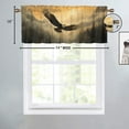 thumbnail image 4 of Bald Eagle Window Curtain Valance Pine Tree Foggy Woodland Wilderness Animal Rod Pocket Window Valance for Living Room Bathroom Bedroom Kitchen 54 by 18 in, 1 Panel, 4 of 6