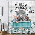 thumbnail image 3 of Veigike Hello Sweet Cheeks Farmhouse Shower Curtain, 70" x 70", 3 of 3