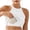 White, variant on Women's Tank Built in Wireless Padded Sleeveless Halter Neck Slim Top Free Size