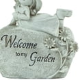 thumbnail image 4 of Northlight 8.75" Girl on Rock "Welcome to My Garden" Outdoor Patio Garden Statue - Ivory, 4 of 6