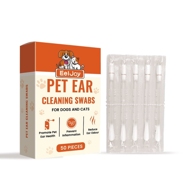 pet ear cleaning cotton swab for cats and dogs, suitable for daily soothing care, gentle cleaning of earwax cotton swab