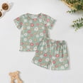 thumbnail image 2 of KEXE Girls Summer Clothes Toddler Girl Clothes 2T Toddler Baby Girl Outfits Summer Clothes Infant Spring Short Sleeve Shirt Tops Cute Shorts Set, 2 of 5