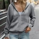 thumbnail image 2 of Sudadera con capucha,Cárdigan informal con capucha para mujer, sudadera de manga larga con cremallera y bolsillo, poliéster, para uso diario, sopatenor, 2 of 9