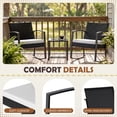 thumbnail image 2 of Homall Patio Furniture Set Outdoor Rocker All Weather PP Rocking Chair with Cushion Set of 3, White, 2 of 7
