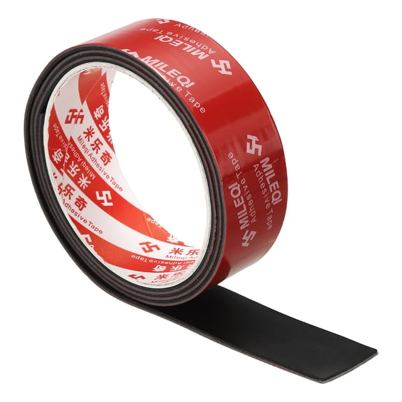 Neoprene Rubber Strips 1-1/5" x 1/16" x 3.3FT Adhesive Solid Rubber Sheet
