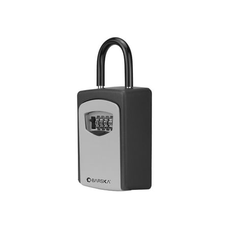 Barska - Combination Key Lock Box with Door Hanger and Wall Mount - Black