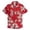 Red, variant on Outdoor Top for Men Floral Print Short Sleeve Shirt Lightweight Button Down Ribbed Tops for Men,Red,5XL