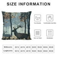 thumbnail image 5 of Creowell Moose Throw Pillow Cushion Cover, Forest Design Abstract Woods North American Wild Animals Deer Hare Elk Trees, Decorative Square Accent Pillow Case 12x12in, 5 of 5