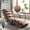 Coffee, variant on Harper & Bright Designs Linen Chaise Lounge Chair, Fixed-Back Upholstered Lounge Chair Indoor, Modern Armless Recliner Sofa, Stuffed Sleeper Chair with Vibration for Living Room Bedroom, Blue