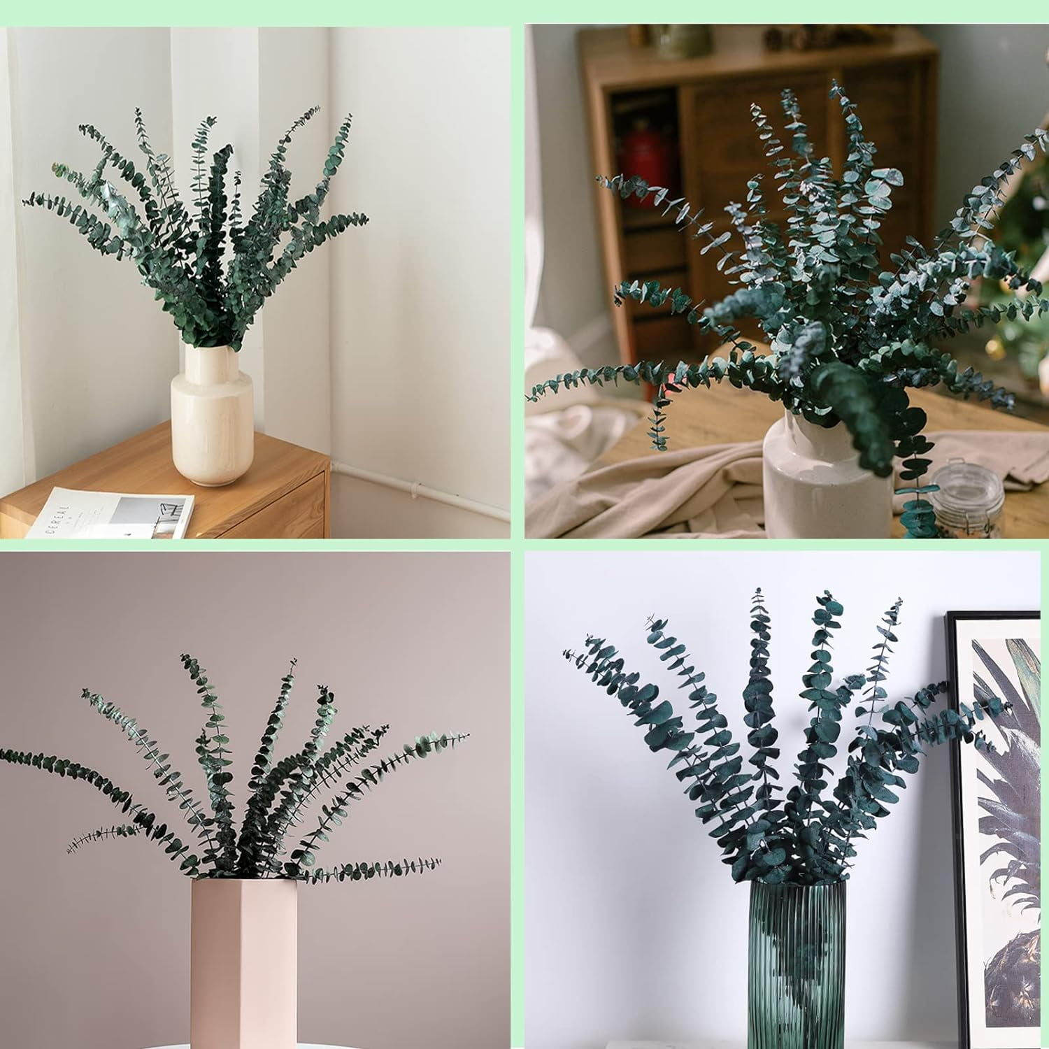 Eucalyptus for Shower 115 Pcs Hanging Dried Eucalyptus Stems & Lavender Flowers Bundle 17" Real Eucalyptus Bundle for Wedding Decor Home Decor DIY