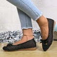 thumbnail image 5 of Wensltd Breathable Mesh Shoe for Women Flat Bow Lightweight Indoor Outdoor Comfort Casual Shoe Black, 5 of 9